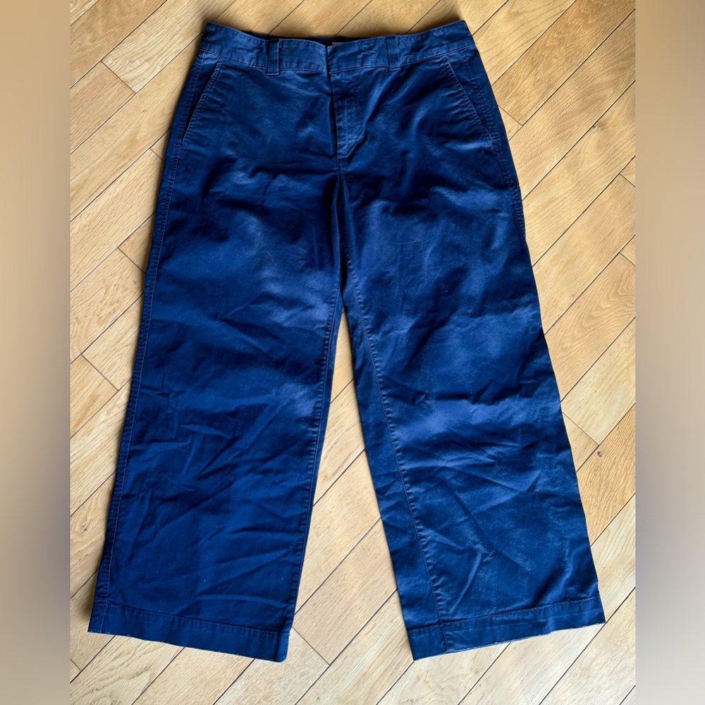 GAP High Rise Straight Crop pants in blue size 14
